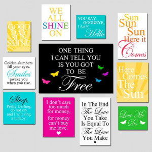 ... Listing for Heather Custom Beatles Quote by TessylaPrints, $251.00