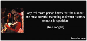Any real record person knows that the number one most powerful ...