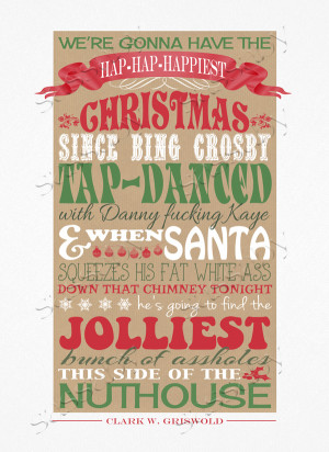 Christmas Vacation Movie Quote Poster