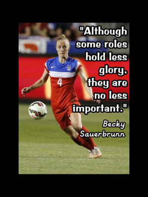 Soccer Posters With Quotes Soccer Poster Becky Sauerbrunn