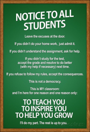 Notice to all Students Classroom Rules Poster Masterprint