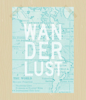 Wanderlust Print Travel Quote Print Printable Adventure Map Digital ...