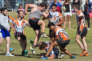 stomping incident (below) during a rugby league match at Turnbull ...