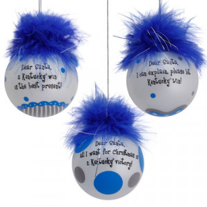 Kentucky Wildcats Three-Pack Team Sayings Ornaments