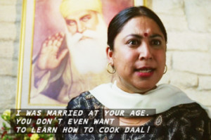 Video man: “Eyes down, don’t smile. Indian