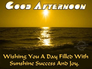 Good Afternoon - Wishing You A Day Filled With Sunshine Success And ...