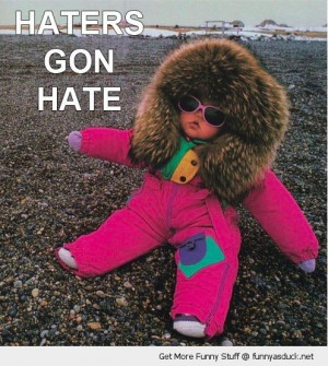 haters gon hate cute baby eskimo snow suit sun glasses shades beach ...
