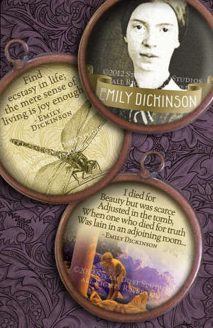 Emily Dickinson Poetry & Quotes - 1.5 inch Cameo-Size Circles Digital ...