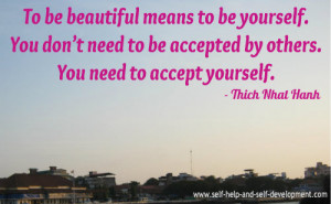 Self Esteem Quote: To be beautiful means...