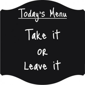 Today's Menu Chalkboard Vinyl Wall Decal - Funny - Kitchen