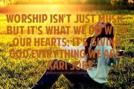 Worship isn't just music. But it's what we do with our hearts. It's ...