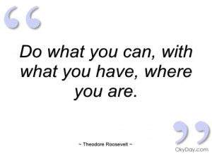 do what you can theodore roosevelt