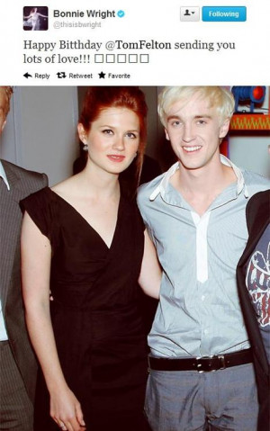 Tom Felton & Bonnie Wright Feltwright