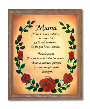 Love You Mom Poems Hispanic motivational mom i love you poem wall ...