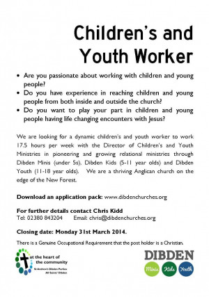 Advert - Children's and Youth Worker