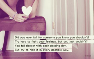 Did you ever fall for someone you know you shouldn’t?