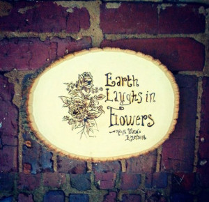 Beautiful Ralph Waldo Emerson Flower Quote Wood by GypsySlowDown, $45 ...