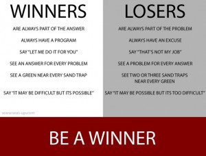 WINNERS VS LOSERS #beawinner #itspossible