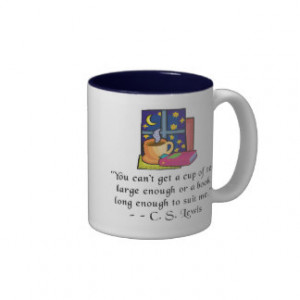 Tea & Books w Quote Two-toned Mug, 6 colors, 2 siz