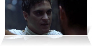 Photo of Joaquin Phoenix, who portrays Commodus in 