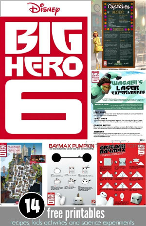 Disney Big Hero 6 free printables - activities, recipes and science ...