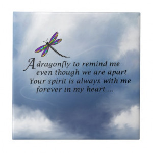 Dragonfly Memorial Poem Ceramic Tile