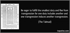 ... transgression for one duty includes another and one transgression