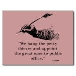 Aesop - Quote Politicians Quotes Sayings Post Card
