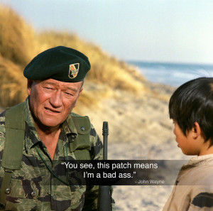 John Wayne talk about his patch