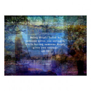Lao Tzu Quote about courage Print