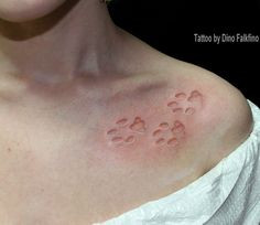 cats paw tattoo | My memorial paw prints tattoo for my three childhood ...