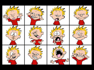 Calvin and Hobbes Facial Expressions