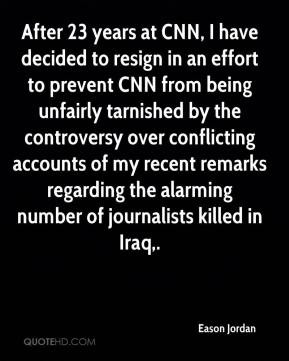 After 23 years at CNN, I have decided to resign in an effort to ...