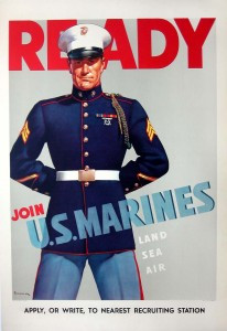 Ready Join U.S. Marines,” Gary Borkan poster, as part of Lifelines ...