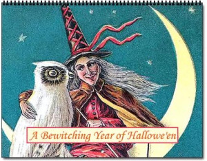 Halloween Witch Calendar, Halloween Cards, Invitations, Note Pads ...
