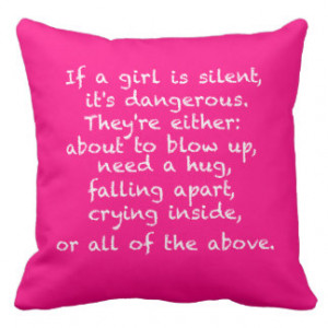 Girl Quote Pillows, Girl Quote Throw Pillows