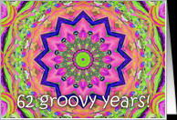 multi kaleidoscope - Happy 62nd Birthday card - Product #171683