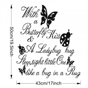 Butterfly quotes wall decal