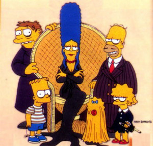 The Simpsons como Família Addams ( fonte )