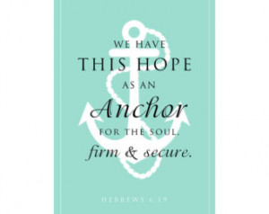 Anchor for the Soul Scripture Verse - Anchor Typography 