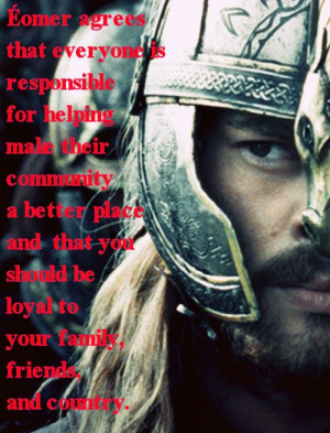 Lord of the Rings Eomer, Responsibility- Citizenship Lunch Note Quote ...