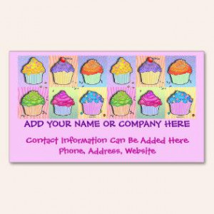 Business Card - Pop Art Cupcakes