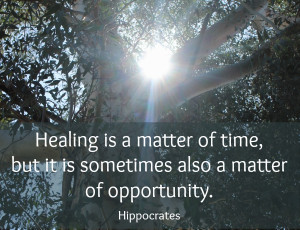 Healing is a matter of time quote by Hippocrates