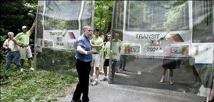 Purple Line opponents show the scale of trains on the Capital Crescent ...