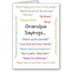 Quotes About Fishing with Grandpa | Grandpa Sayings Cards, Grandpa ...