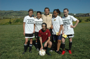 ... Tiffeny Milbrett from Bay Area’s new women’s pro soccer team, FC