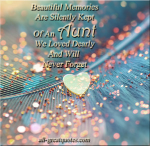 In Loving Memory Cards For Aunt – Of An Aunt We Loved Dearly