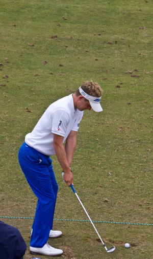 Luke Donald at Torrey practice range - 6/10/08