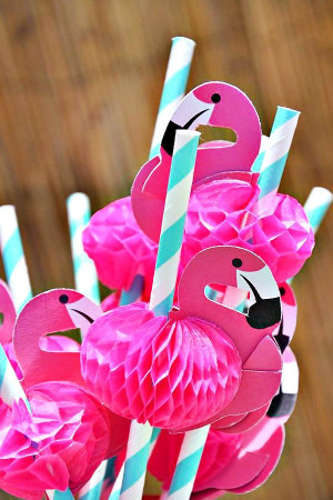 Pool Party: Drinks Straws, Flamingos Straws, Flamingos Parties ...