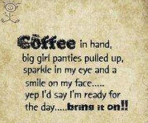 Armed for another Monday morning.